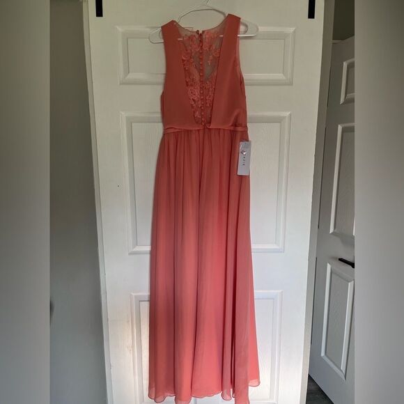 NWT Azazie “Jessa” bridesmaid dress IN SUNSET SIZE A10 - Picture 2 of 11